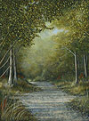 Fish Creek Journey painted by Wendy Palmer.<br> <br> 
  Fish Creek Journey (22 x 30, Acrylic on Linen) <br>
  Available as Giclee of Canvas Reproduction (22 inch x 30 inch and 11 1/2 inch x 16 inch