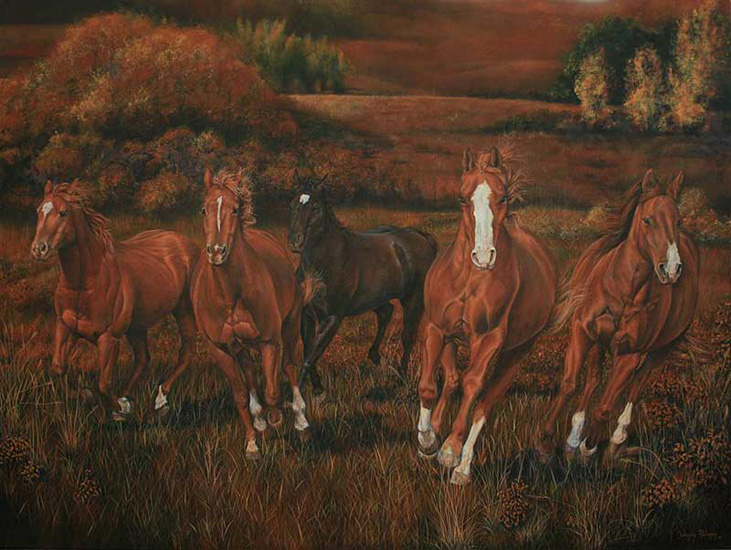 Autumn Thunder painted by Wendy Palmer